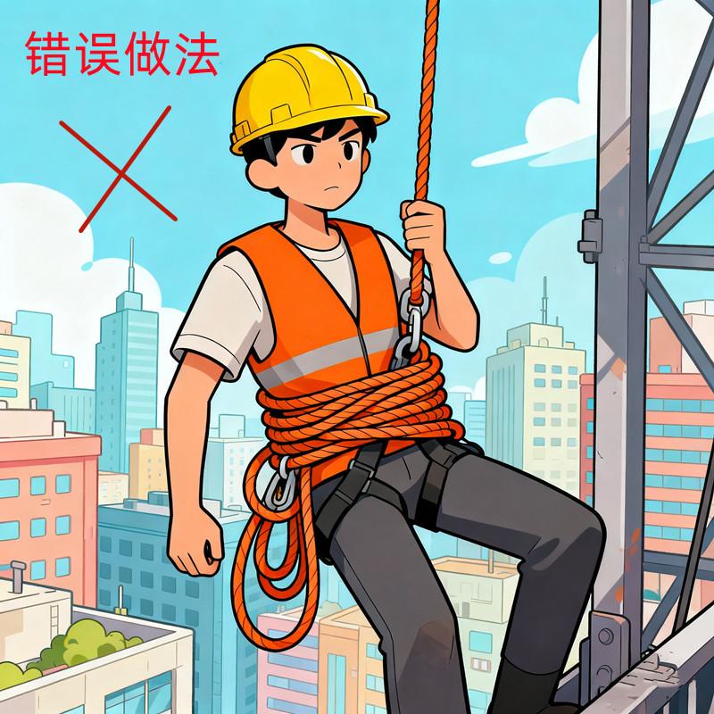 高處作業(yè)時，為什么不能將吊繩纏繞捆扎在身上